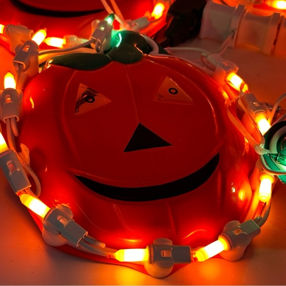 Vtg Rare Halloween Lighted Window Jack-o-Lanterns Blow Mold 1-14”, 5-7” Decor - Picture 6 of 8